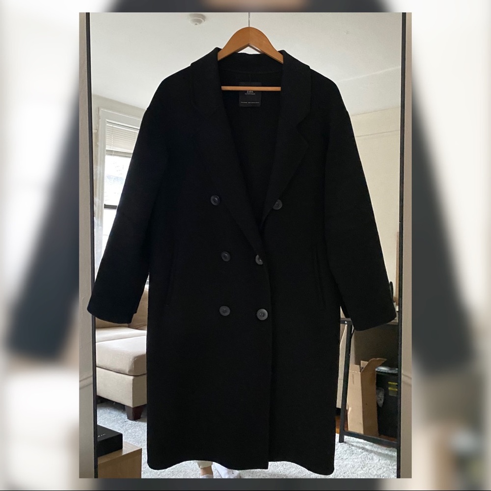 Light wool black coat